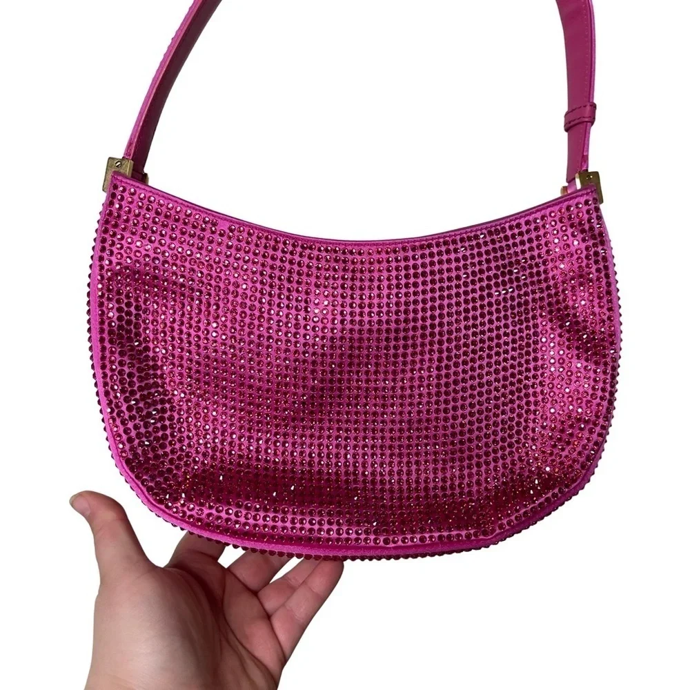 Magda Butrym Medium Vesna Pink Crystals Hobo Bag $3265